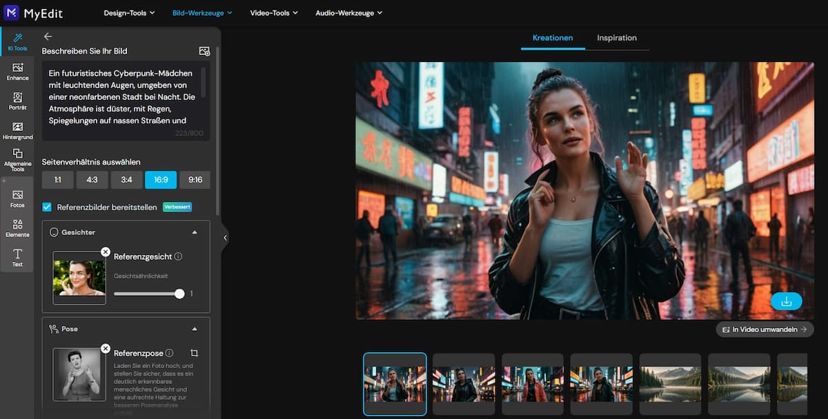 MyEdit - Die beste Bildgenerator-Alternative zu Gemini